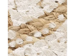 Alfombra de yute trenzado estampada redonda de 90 cm
