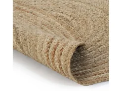 Alfombra de yute trenzado redonda de 120 cm