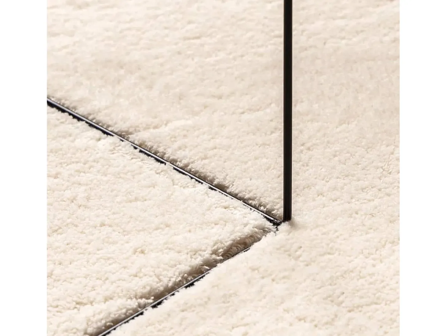 Alfombra HUARTE de pelo corto suave y lavable beige 80x250 cm