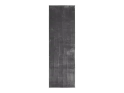 Alfombra HUARTE de pelo corto suave y lavable en color antracita 80x250cm
