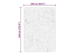 Alfombra HUARTE de pelo corto suave y lavable negra 240x340 cm