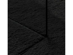 Alfombra HUARTE de pelo corto suave y lavable negra 240x340 cm