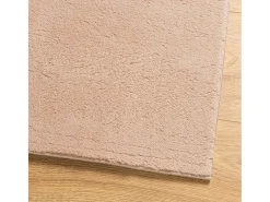 Alfombra HUARTE de pelo corto suave lavable rojo claro 80x250 cm