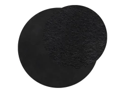 Alfombra HUARTE de pelo corto suave y lavable en color negro Ø 120 cm