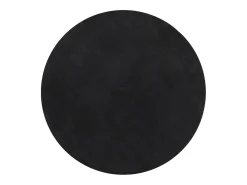 Alfombra HUARTE de pelo corto suave y lavable en color negro Ø 120 cm