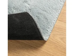 Alfombra HUARTE de pelo corto suave y lavable azul 140x200 cm