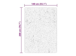 Alfombra HUARTE de pelo corto suave y lavable azul 140x200 cm