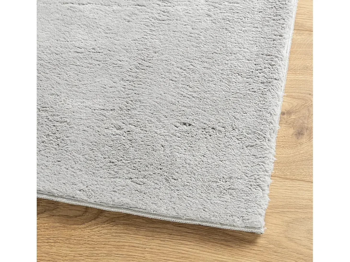 Alfombra HUARTE de pelo corto suave y lavable en gris 200x280 cm