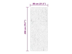 Alfombra HUARTE de pelo corto suave y lavable beige 80x200 cm