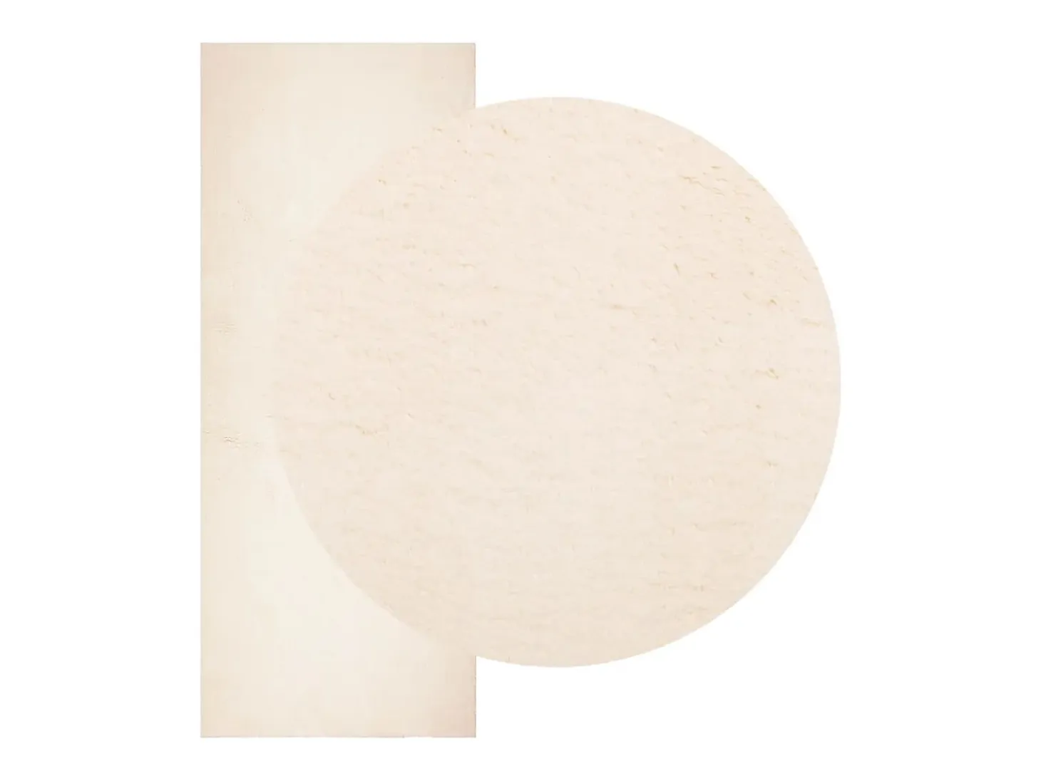 Alfombra HUARTE de pelo corto suave y lavable beige 80x200 cm
