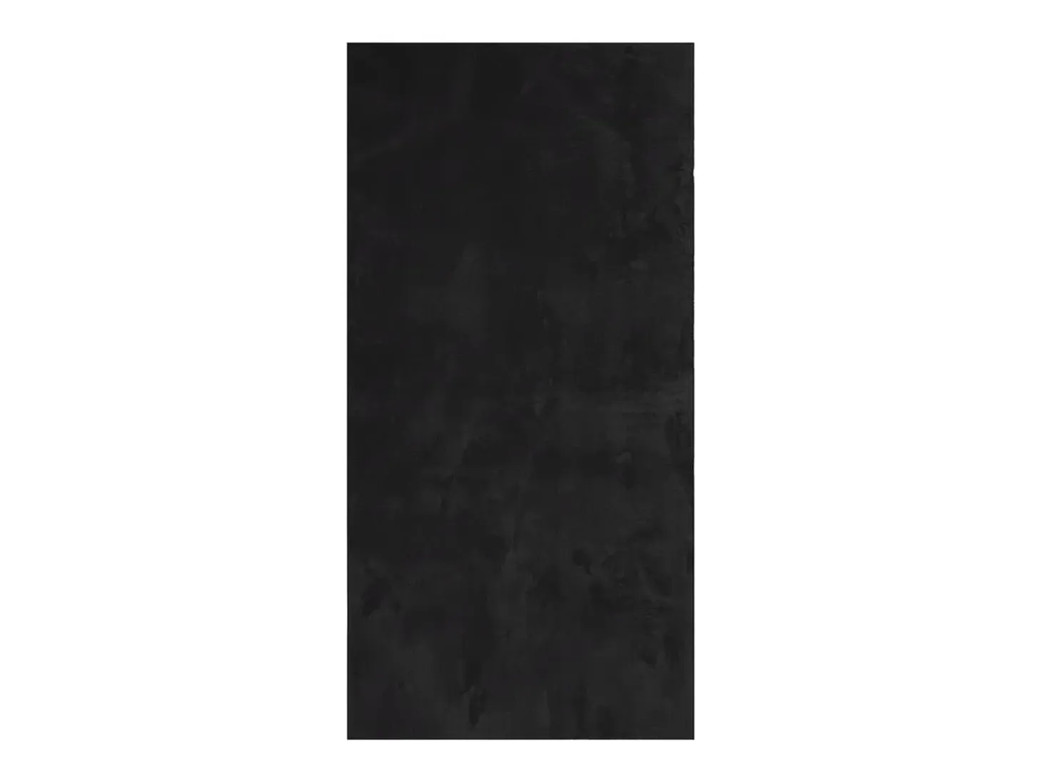 Alfombra HUARTE de pelo corto suave y lavable negra 100x200 cm
