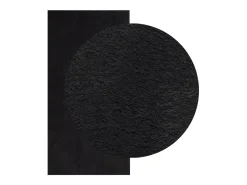 Alfombra HUARTE de pelo corto suave y lavable negra 100x200 cm