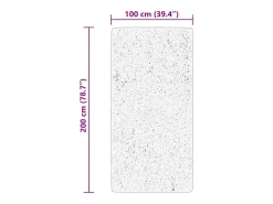 Alfombra HUARTE de pelo corto suave y lavable negra 100x200 cm