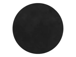 Alfombra HUARTE de pelo corto suave y lavable en color negro Ø 80 cm
