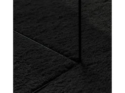 Alfombra HUARTE de pelo corto suave y lavable en color negro Ø 160 cm
