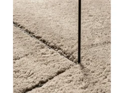 Alfombra HUARTE de pelo corto suave y lavable, color arena, 80x200 cm