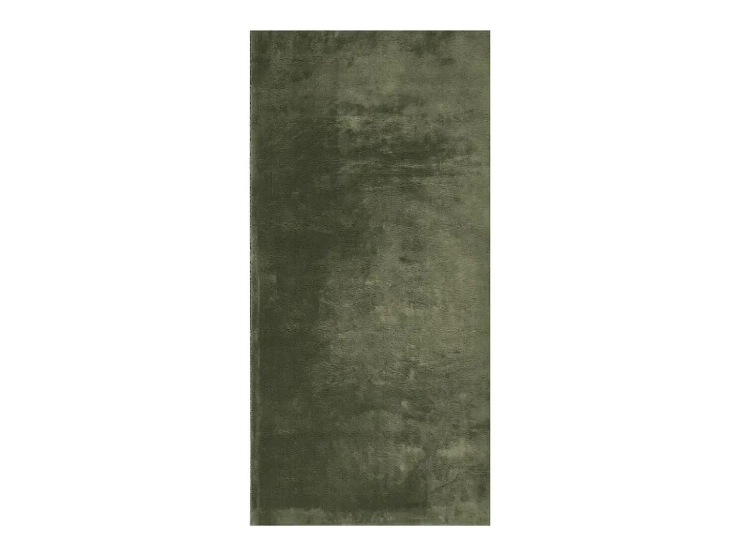 Alfombra HUARTE de pelo corto suave y lavable color verde bosque 100x200 cm