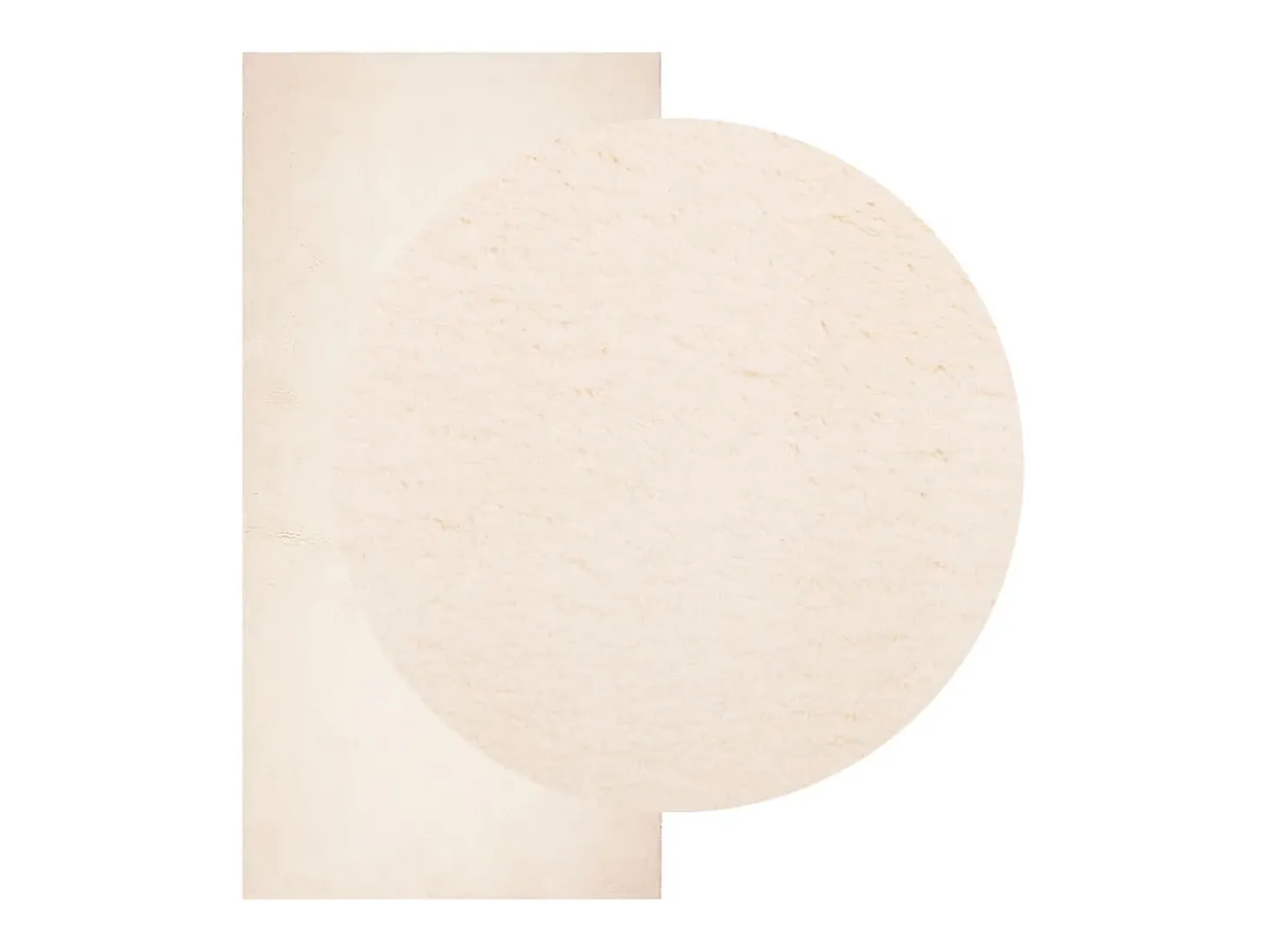 Alfombra HUARTE de pelo corto suave y lavable beige 100x200 cm