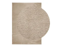 Alfombra HUARTE de pelo corto suave y lavable arena 240x340 cm