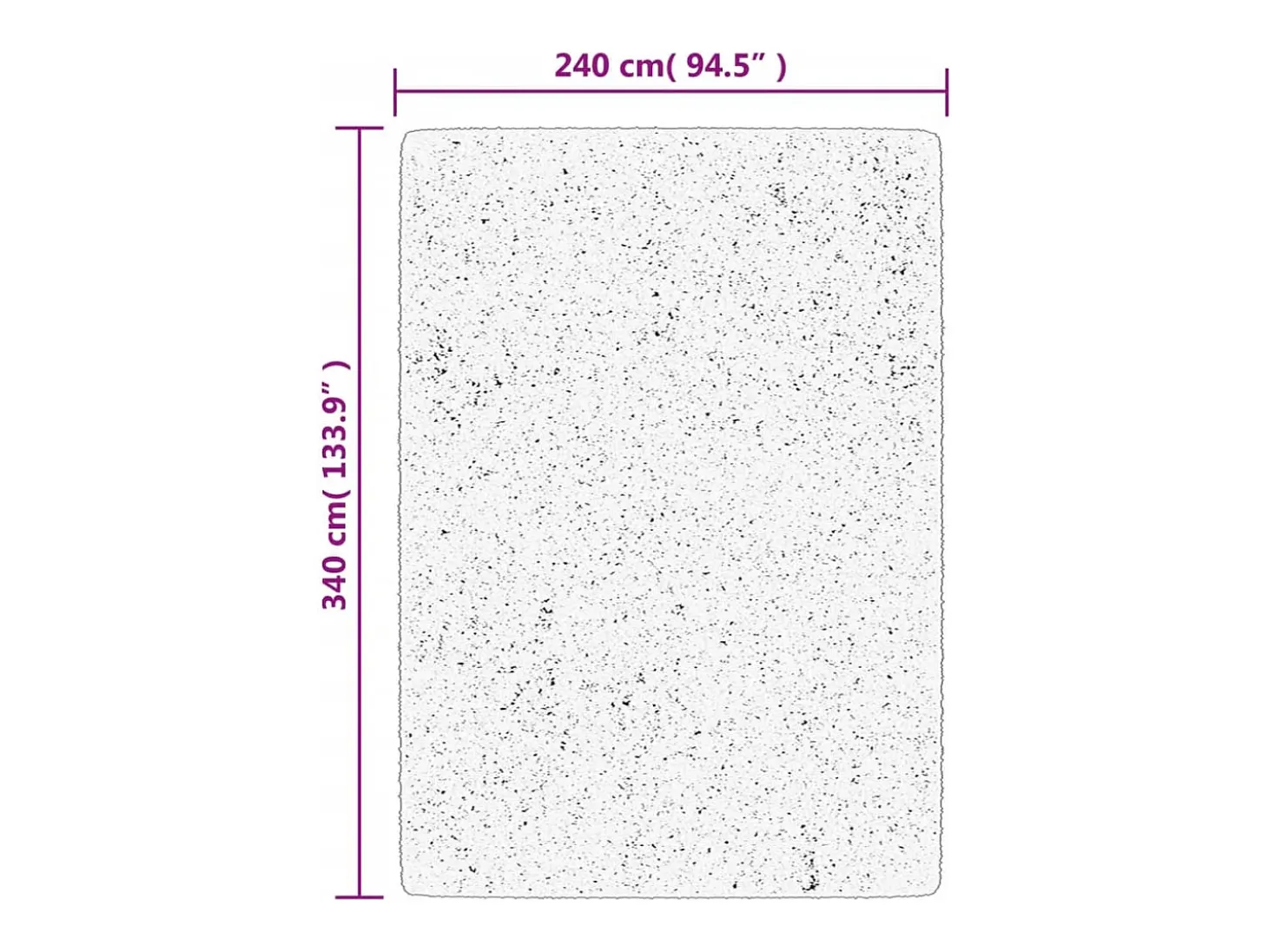 Alfombra HUARTE de pelo corto suave y lavable arena 240x340 cm