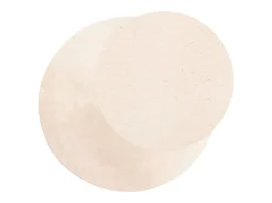 Alfombra HUARTE de pelo corto suave y lavable en color beige Ø 100 cm