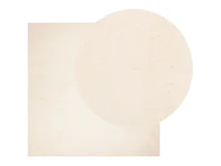 Alfombra HUARTE de pelo corto suave y lavable beige 240x240 cm
