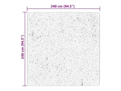Alfombra HUARTE de pelo corto suave y lavable beige 240x240 cm