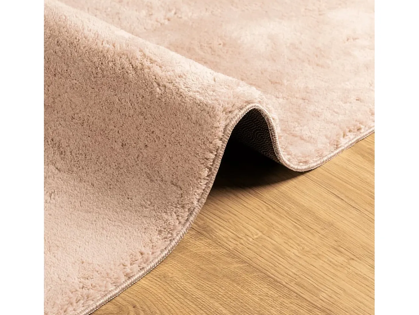 Alfombra HUARTE de pelo corto suave lavable rojo claro 160x230 cm