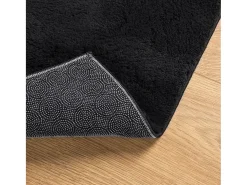 Alfombra HUARTE de pelo corto suave y lavable negra 200x280 cm