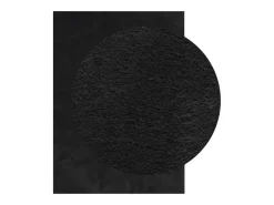 Alfombra HUARTE de pelo corto suave y lavable negra 200x280 cm