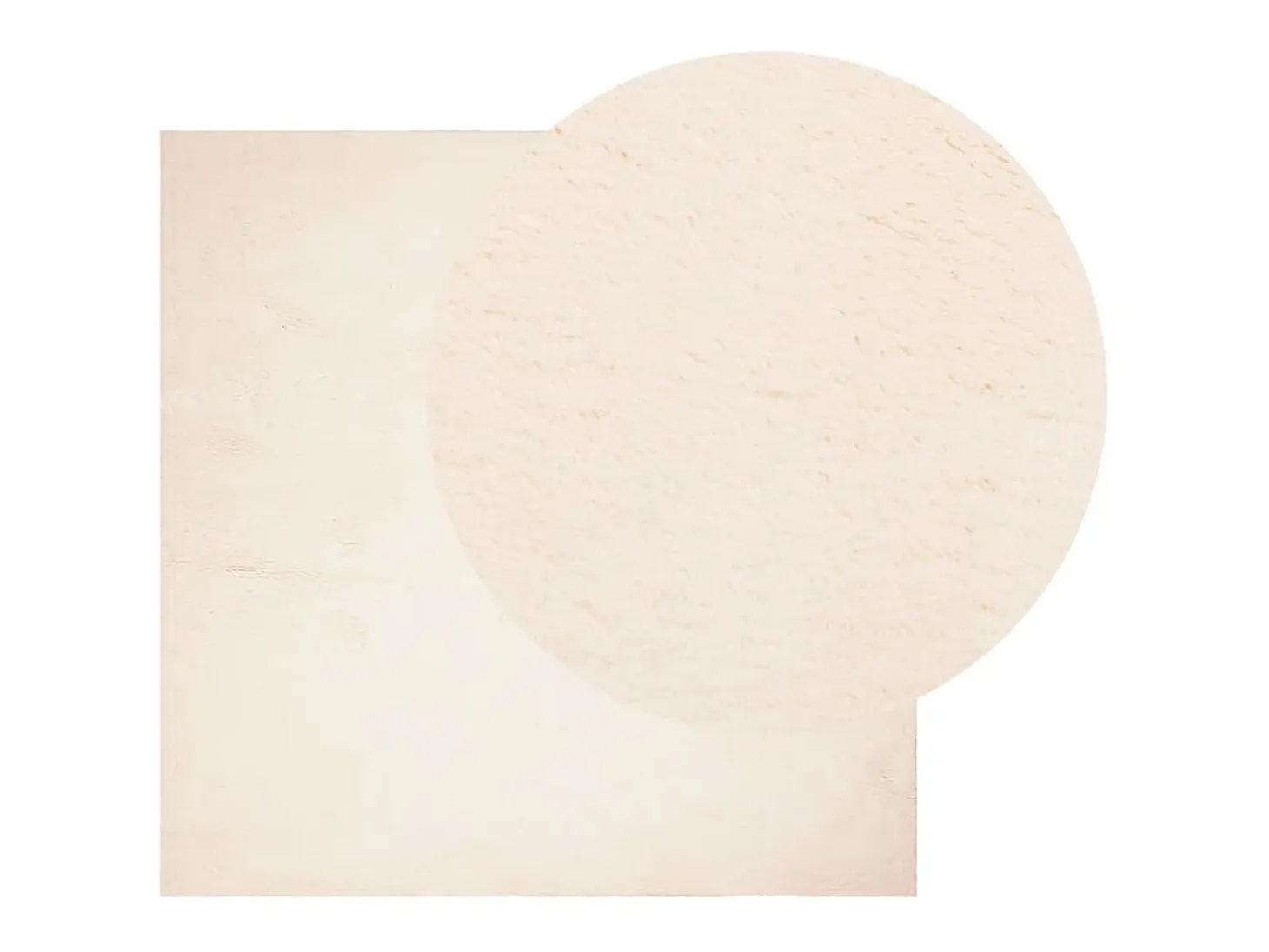 Alfombra HUARTE de pelo corto suave y lavable beige 200x200 cm