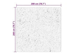 Alfombra HUARTE de pelo corto suave y lavable beige 200x200 cm