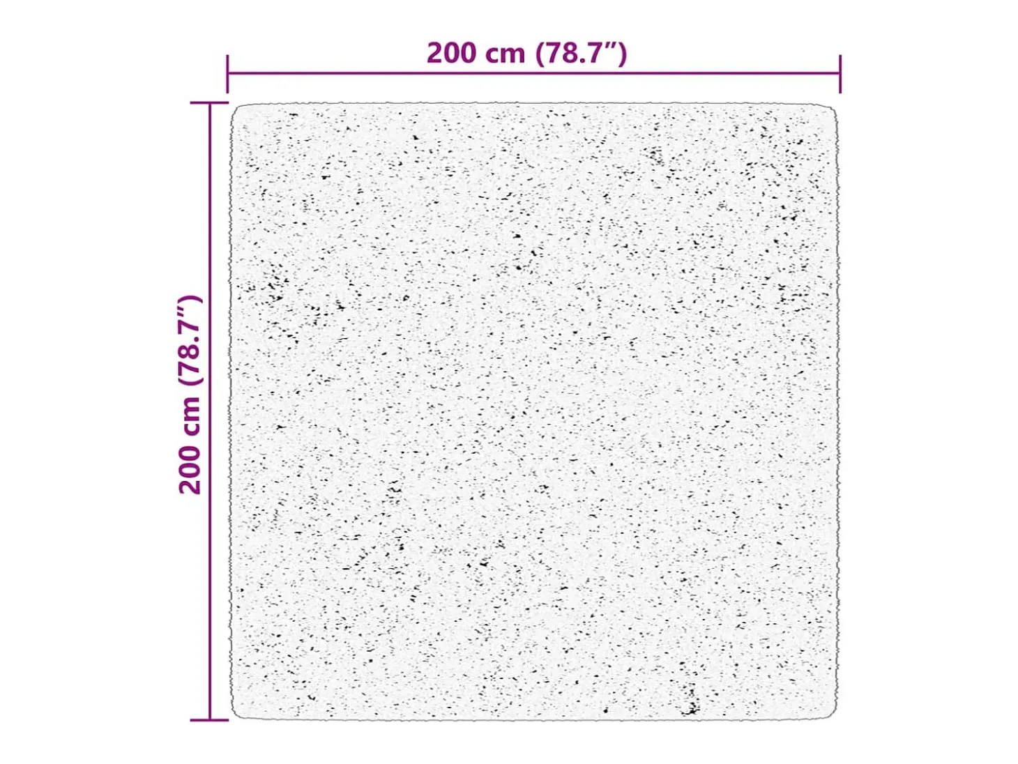 Alfombra HUARTE de pelo corto suave y lavable beige 200x200 cm