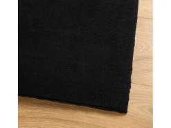 Alfombra HUARTE de pelo corto suave y lavable negra 120x170 cm