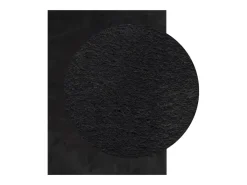 Alfombra HUARTE de pelo corto suave y lavable negra 120x170 cm