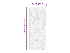 Alfombra HUARTE de pelo corto suave y lavable color crema 80x200 cm