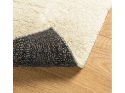 Alfombra HUARTE de pelo corto suave y lavable color crema 80x200 cm