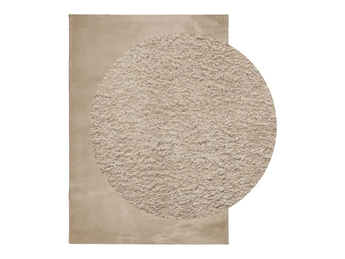 Alfombra HUARTE de pelo corto suave y lavable arena 160x230 cm