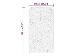Alfombra HUARTE de pelo corto suave y lavable beige 80x150 cm