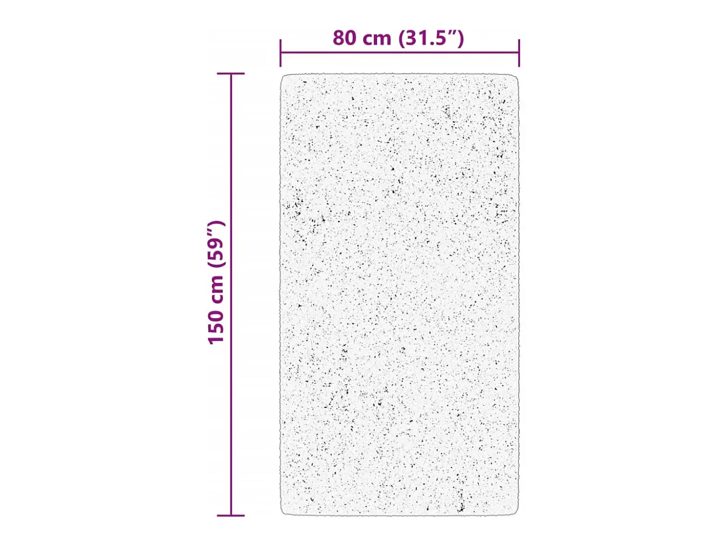 Alfombra HUARTE de pelo corto suave y lavable beige 80x150 cm