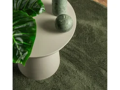 Alfombra HUARTE de pelo corto suave y lavable, verde bosque, Ø 100 cm