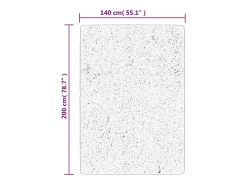 Alfombra ISTAN de pelo largo, aspecto gris brillante, 140x200 cm
