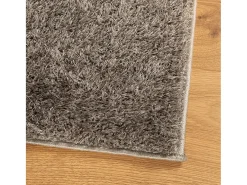 Alfombra ISTAN de pelo largo, aspecto gris brillante, 140x200 cm