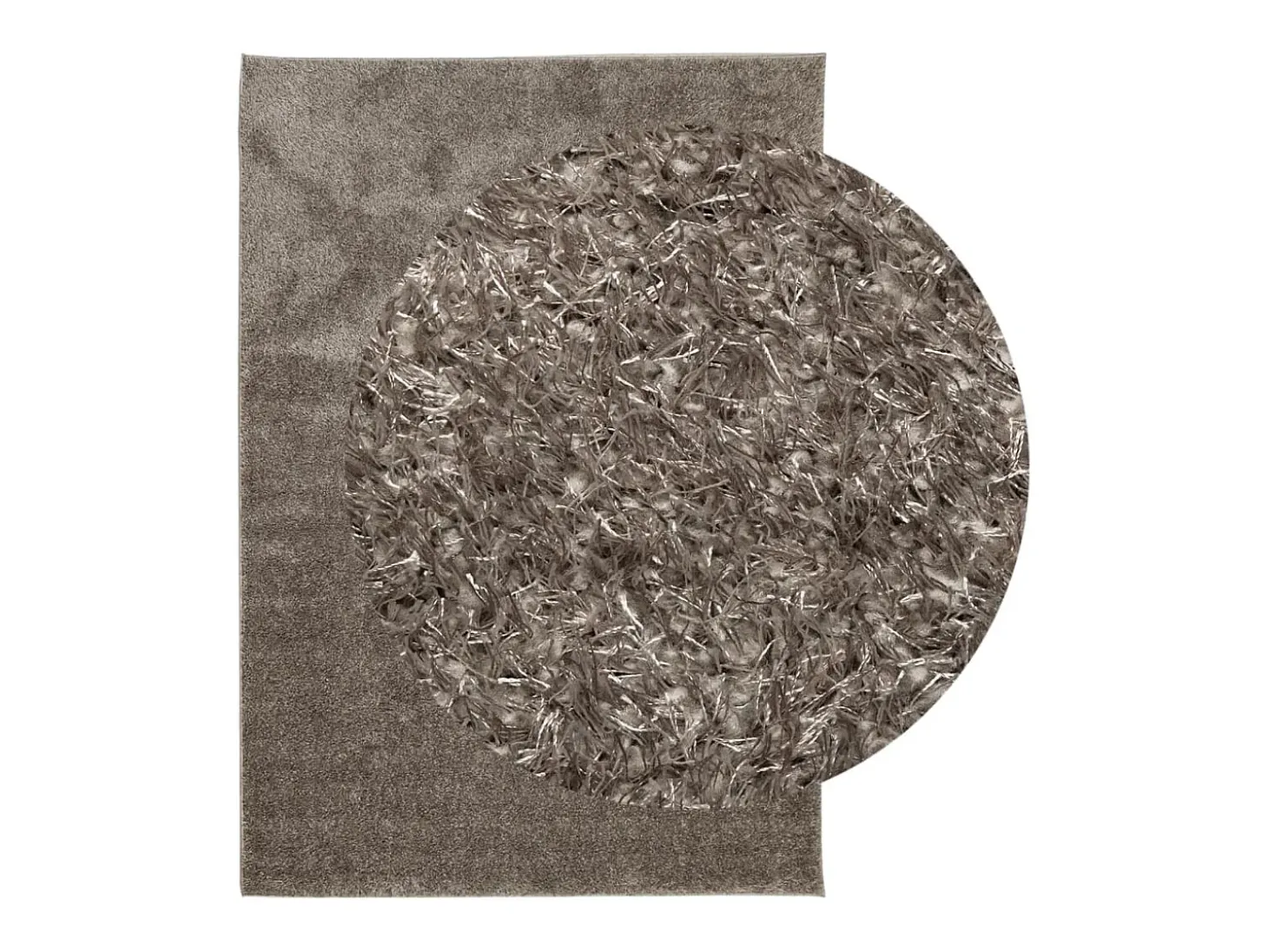 Alfombra ISTAN de pelo largo, aspecto gris brillante, 160x230 cm