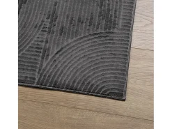 Alfombra IZA de pelo corto de estilo escandinavo en color antracita 160x230 cm