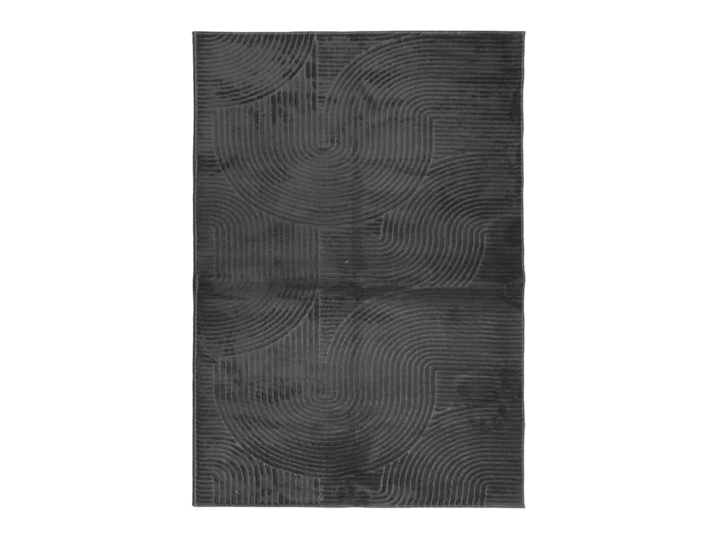 Alfombra IZA de pelo corto de estilo escandinavo en color antracita 160x230 cm