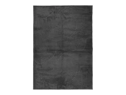 Alfombra IZA de pelo corto de estilo escandinavo en color antracita 240x340 cm