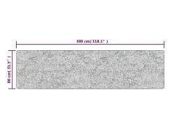 Alfombra lavable antideslizante 80x300 cm Negro y dorado