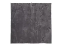 Alfombra lavable de pelo corto suave HUARTE antracita 120x120 cm