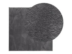Alfombra lavable de pelo corto suave HUARTE antracita 200x200 cm
